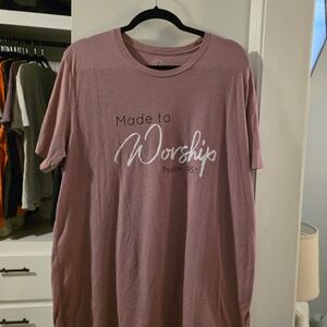 Made to Worship Men's Pink T-Shirt